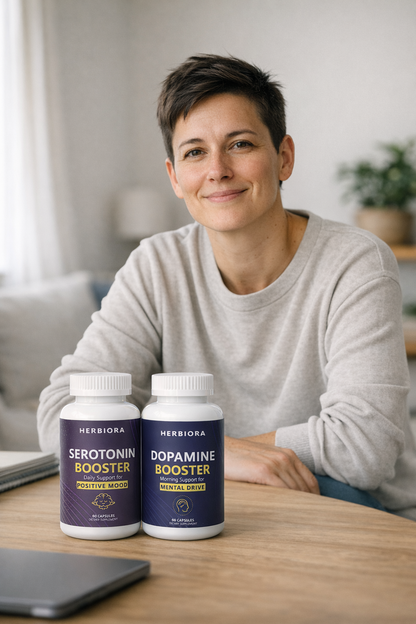 Пакет Dopamine & Serotonin Booster - Двойна подкрепа за Мотивация, Фокус, Настроение, Спокойствие, Сън